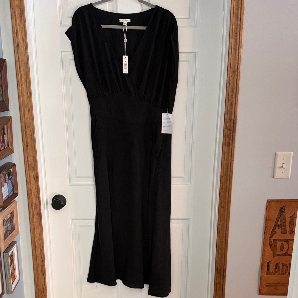 Max Studio One Shoulder Black Dress